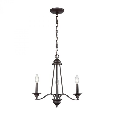 Thomas Farmington 3-Light Chandelier in in Oil Rubbed Bronze CN110321